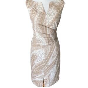 Anne Klein 16 Dress Cotton Plus Size Stretch Pencil Dress Classic Preppy Sheath